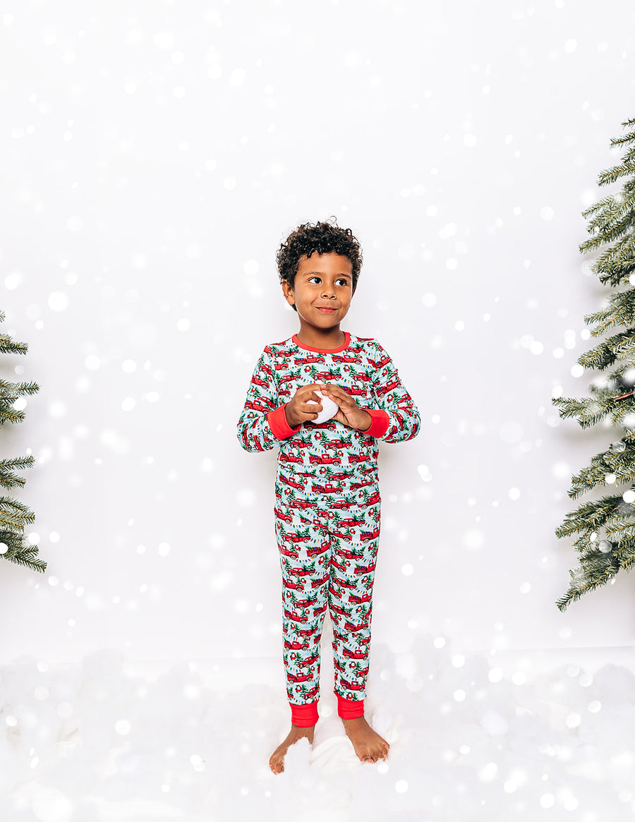 We Truckin Love Christmas Toddler Pajama Set
